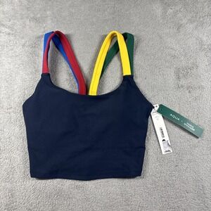 AQUA Athletic x Venus Williams Women's Strappy Top Exclusive Navy XS NWT